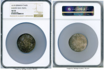 Saxony. Johann Georg I "Vicariat" Taler 1619 AU55 NGC, KM119, Dav-7597A. Mounted in oversized NGC holder and includes dealer tag. 

HID09801242017
...