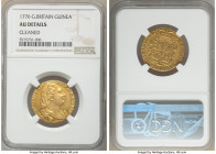 George III gold Guinea 1776 AU Details (Cleaned) NGC, KM604, Fr-355. 

HID09801242017

© 2020 Heritage Auctions | All Rights Reserved