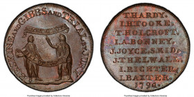 Middlesex. Political & Social Series copper 1/2 Penny Token 1794 MS65 Brown PCGS, D&H-1011. ERSKINE AND GIBBS AND TRIAL BY JURY Banner above two men (...