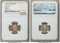 Victoria 4-Piece Certified Maundy Set 1900 NGC, 1) Penny - MS65, KM775 2) 2 Pence - MS65+, KM776 3) 3 Pence - MS65, KM777 4) 4 Pence - MS64, KM778 KM-...