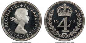 Elizabeth II 4-Piece Certified Prooflike Maundy Set 1978 PCGS, 1) Penny - PL67, KM898 2) 2 Pence - PL65, KM899 3) 3 Pence - PL67, KM901 4) 4 Pence - P...