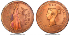 Victoria 3-Piece Lot of Certified INA Retro Fantasy Issue Proof Crowns 1887-Dated (2008) PCGS, 1) copper Crown - PR67 Red 2) brass Crown - PR67 3) bra...