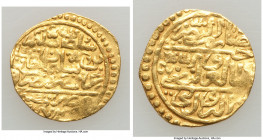 Ottoman Empire. Selim II (AH 974-982 / AD 1566-1574) gold Sultani AH 974 (AD 1566/1567) VF, Misr mint (in Egypt), A-1317. 18.8mm. 3.39gm. 

HID09801...