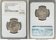 Charles & Johanna 2 Reales ND (1542-1555) L-M XF40 NGC, Mexico City mint, KM12. Late coinage series. 6.61gm. 

HID09801242017

© 2020 Heritage Auc...