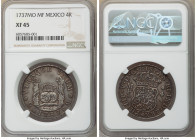 Philip V 4 Reales 1737 Mo-MF XF45 NGC, Mexico City mint, KM94. Onyx and lilac-gray toned. Includes old envelope and tag. 

HID09801242017

© 2020 ...