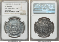 Philip V 8 Reales 1744/3 Mo-MF XF Details (Obverse Tooled, Cleaned) NGC, Mexico City mint, KM103. Silvered blue tone. 

HID09801242017

© 2020 Her...