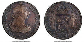 Charles III 8 Reales 1776 Mo-FM AU Details (Cleaned) PCGS, Mexico City mint, KM106.2, Cal-1110. Lilac-gray and teal toning. 

HID09801242017

© 20...