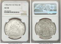 Charles III 8 Reales 1786 LM-MI AU58 NGC, Lima mint, KM78a.

HID09801242017

© 2020 Heritage Auctions | All Rights Reserved