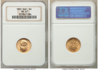 Nicholas II gold 5 Roubles 1902-AP MS67 NGC, St. Petersburg mint, KM-Y62. AGW 0.1245 oz. 

HID09801242017

© 2020 Heritage Auctions | All Rights R...