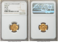 Philip III gold Cob Escudo ND (1598-1621) AU50 NGC, Seville mint, KM42.2. 3.34gm. 

HID09801242017

© 2020 Heritage Auctions | All Rights Reserved...