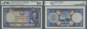 Afghanistan: 50 Afghanis ND(1939) Specimen P. 25s, PMG graded 64 Choice UNC Net.