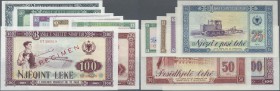 Albania: Set with 7 Specimen notes series 1976 from 1 to 100 Leke (P.40s-46s), all in XF/UNC condition, some notes with pencil annotations. (7 pcs.)