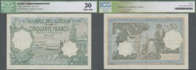 Algeria: 50 Francs 1936 P. 80a, condition: ICG graded 30 Very Fine.