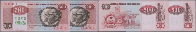 Angola: set of 2 consecutive notes 500 Novo Kwanza ND(1991) P. 123, both in cond...