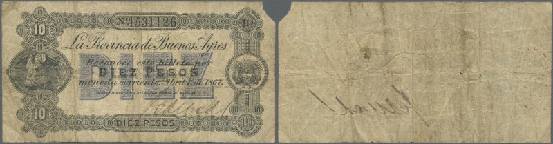 Argentina: Banco & Casa de Moneda - Provincia de Buenos Ayres 10 Pesos April 1st...
