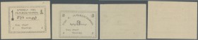 Armenia: City government Erivan set of 2 notes 1 and 3 Rubles ND(1920) P. NL, K.8.12.44 and K.8.12.45, the first one in UNC, the second one in aUNC, n...