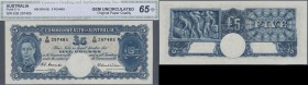 Australia: 5 Pounds ND(1939-52) P. 27d in condition: CGA graded GEM UNC 65.