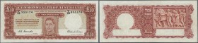 Australia: 10 Pounds ND P. 28, several creases in paper, pressed, no holes or tears, nice colors, condition: F, optically appears a bit better.
