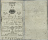 Austria: Wiener Stadt-Banco Zettel 25 Gulden 1800, P.A33a, still nice condition with crisp paper, some folds and small tears at right border, lightly ...