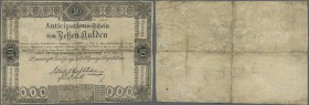 Austria: Privilegierte Vereinigte Einlösungs- und Tilgungs-Deputation 10 Gulden 1813, P.A52a in used condition with several folds and creases, stained...