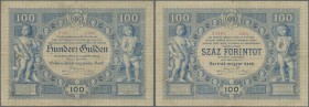 Austria: Oesterreichisch-ungarische Bank / Osztrák-magyar Bank 100 Gulden 1880, P.2, extraordinary rare note in great original shape, vertical and hor...