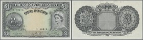 Bahamas: 1 Pound L.1936 (1953) with signature at center: W. H. Sweeting and signature at right: Geroge W. K. Roberts, P.15d in perfect UNC condition