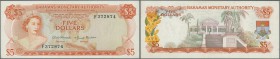 Bahamas: 5 Dollars L.1968 P. 29 in condition: aUNC.