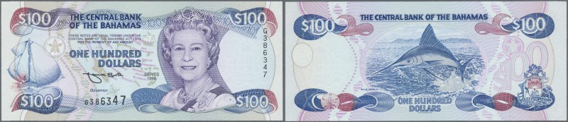 Bahamas: 100 Dollars 1996 P. 62 in condition: UNC.