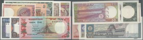Bangladesh: set of 8 Specimen banknotes from 1 to 500 Taka Pick 6bs,6cs,25s-30s, the 1, 2, 5, 10 and 20 in UNC, the last 3 in aUNC condition. (8 pcs)