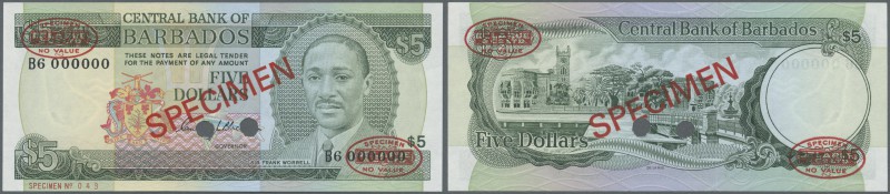 Barbados: 5 Dollars 1973 Specimen P. 32s in condition: UNC.