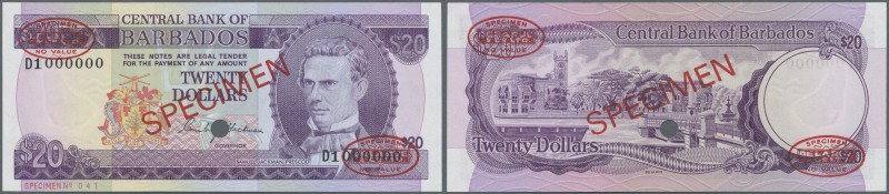 Barbados: 20 Dollars 1973 Specimen P. 34s in condition: UNC.