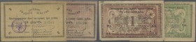Belarus: Set of 2 notes Slutsk District containing 1 and 3 Rubles 1918 P. S241, S242a, both stronger used in condition: VG to F-. (2 pcs)