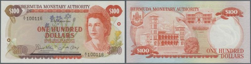 Bermuda: 100 Dollars November 14th 1984, P.33b in perfect UNC condition