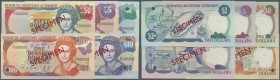 Bermuda: set of 5 Specimen banknotes containing 2, 5, 10, 50 and 100 Dollars all dated 1996, all in condition: UNC. (5 pcs)