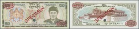 Bhutan: 20 Ngultrum 1981 TDLR Specimen, P.9s in UNC condition