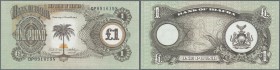 Biafra: One Pound der Bank of Biafra ca. 1968 mit vs. Abbildung einer Palme und rs. Wappen, bankfrisch
