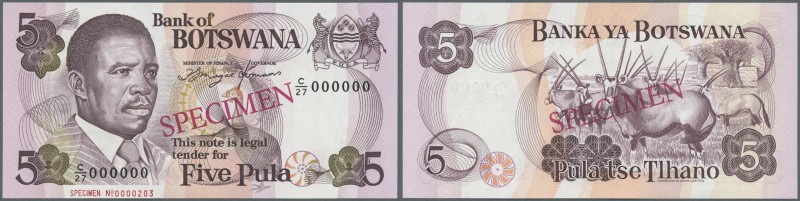 Botswana: 5 Pula 1992 Specimen P. 11s in condition: UNC.