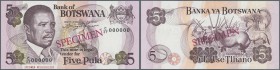 Botswana: 5 Pula 1992 Specimen P. 11s in condition: UNC.