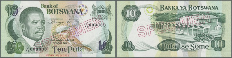 Botswana: 10 Pula 1992 Specimen P. 12s in condition: UNC.