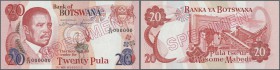 Botswana: 20 Pula 1993 Specimen P. 13s in condition: UNC.