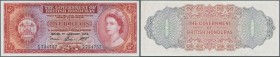 British Honduras: 5 Dollars January 1st 1973, P.30c in excellent condition with a very soft vertical bend at center, otherwise perfect. Condition: XF+