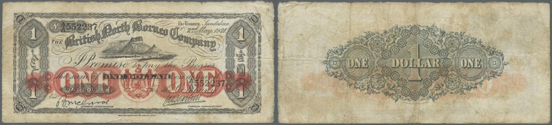 British North Borneo: British North Borneo Company 1 Dollar May 2nd 1921, P.15, ...