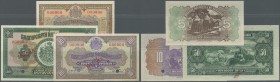 Bulgaria: highly rare Specimen set of the 1922 series, comprising 5, 10 and 50 Leva 1922 SPECIMEN, P.34s, 35s, 37s. Except a few minor paper irritatio...