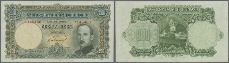 Bulgaria: 200 Leva 1929, P.50, original shape with crisp paper and bright colors...