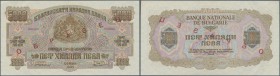 Bulgaria: 5000 Leva 1945 Goznak series with russian overprint SPECIMEN, P.73s , highly rare large size note in exceptional good condition with a few m...