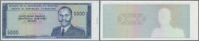 Burundi: Set of 2 progressive proofs of 5000 Francs ND P. 26a(p). The first proof has a complete printed front and back side but is printed without da...