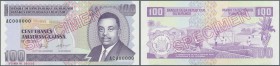 Burundi: 100 Francs 1993 Specimen P. 37cs in condition: UNC.