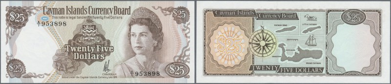 Cayman Islands: 25 Dollars L.1974 P. 8 in condition: aUNC.