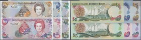 Cayman Islands: set of 6 notes containing 1 Dollar 1996, 5 DOllars 1996, 5 Dollars 1991, 10 Dollars 1991, 10 Dollars 1996 and 25 Dollars 1996, all in ...