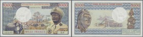 Central African Republic: 1000 Francs ND P. 2, only 2 tiny pinholes, otherwise UNC.